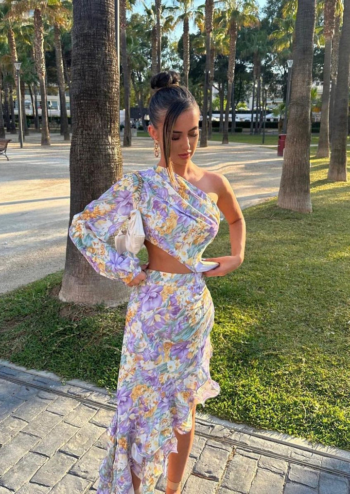 Vallia - One Shoulder Bloom Dress