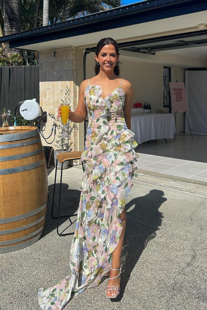 Callira - Ruffled Floral Dress