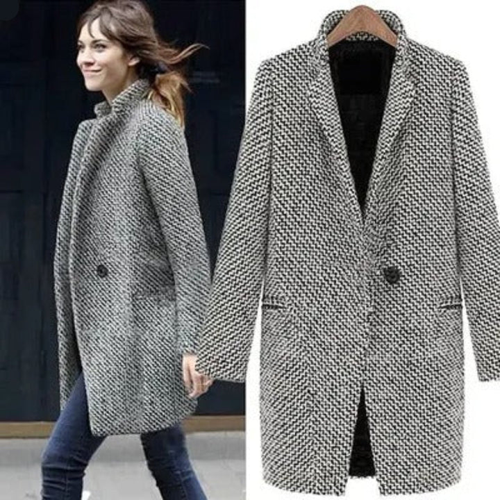 Victoria - Timeless Houndstooth Blazer