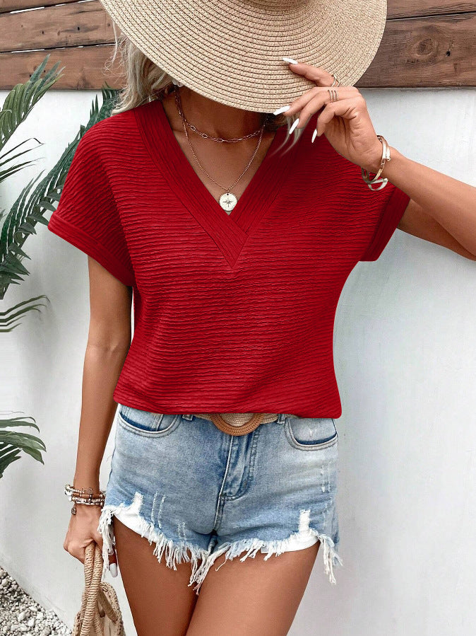 Tessina - Relaxed V-Neck Top