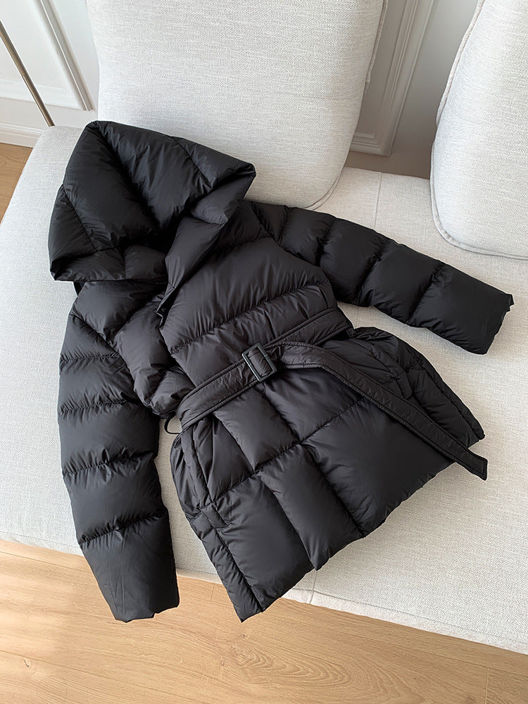 Luna - Belted Quilted Hooded Jacket