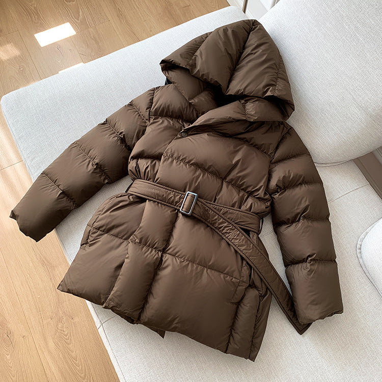 Luna - Belted Quilted Hooded Jacket