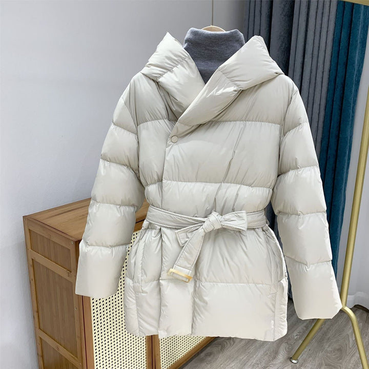 Luna - Belted Quilted Hooded Jacket