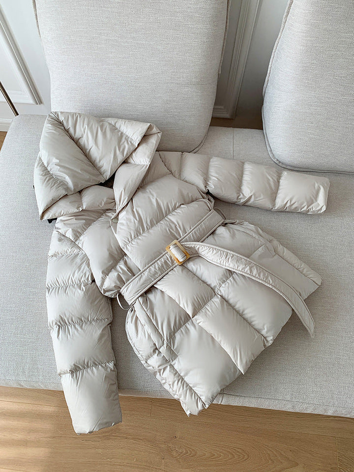 Luna - Belted Quilted Hooded Jacket