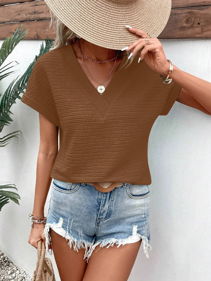 Tessina - Relaxed V-Neck Top