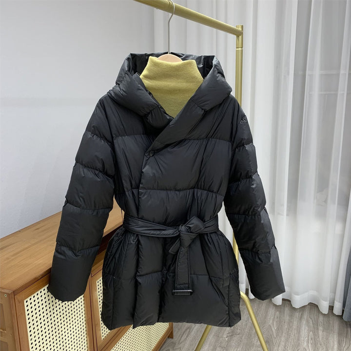 Luna - Belted Quilted Hooded Jacket