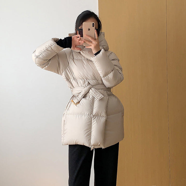 Luna - Belted Quilted Hooded Jacket