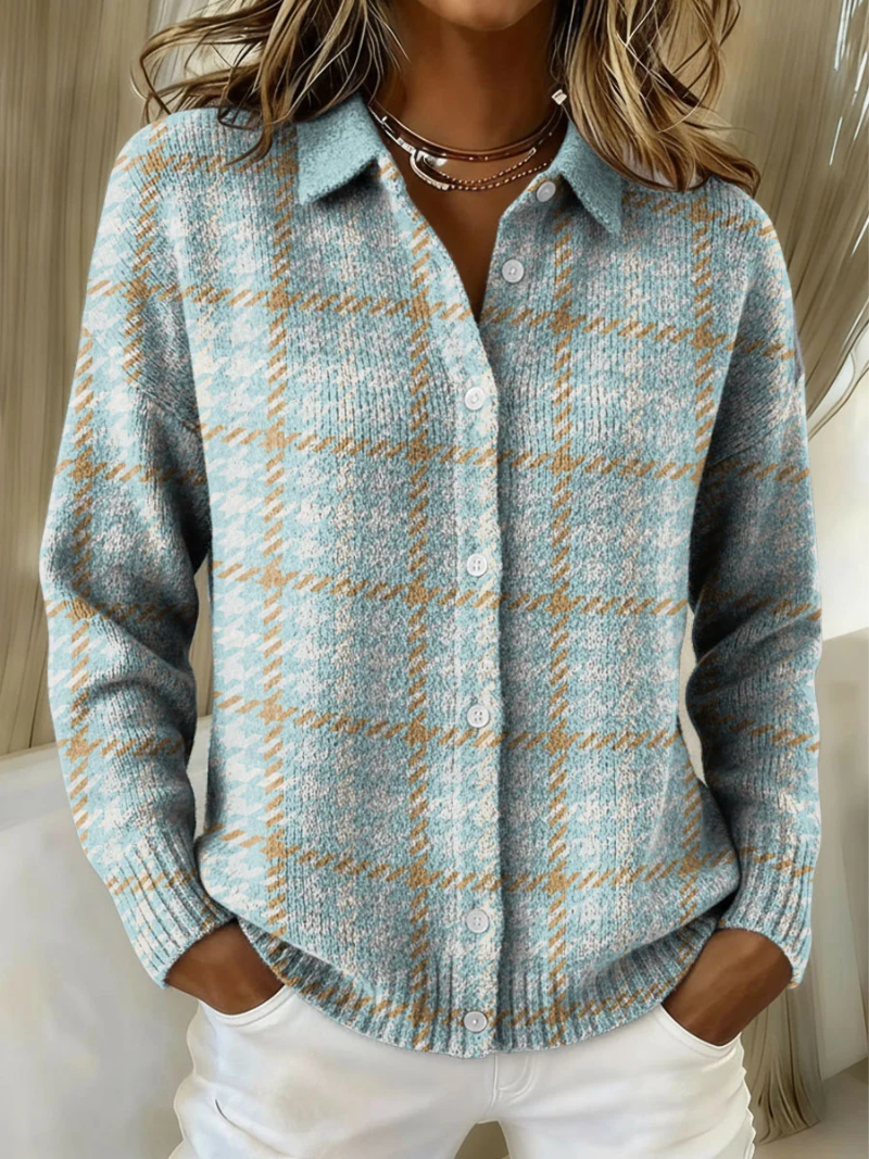 Juna - Plaid Button Blouse