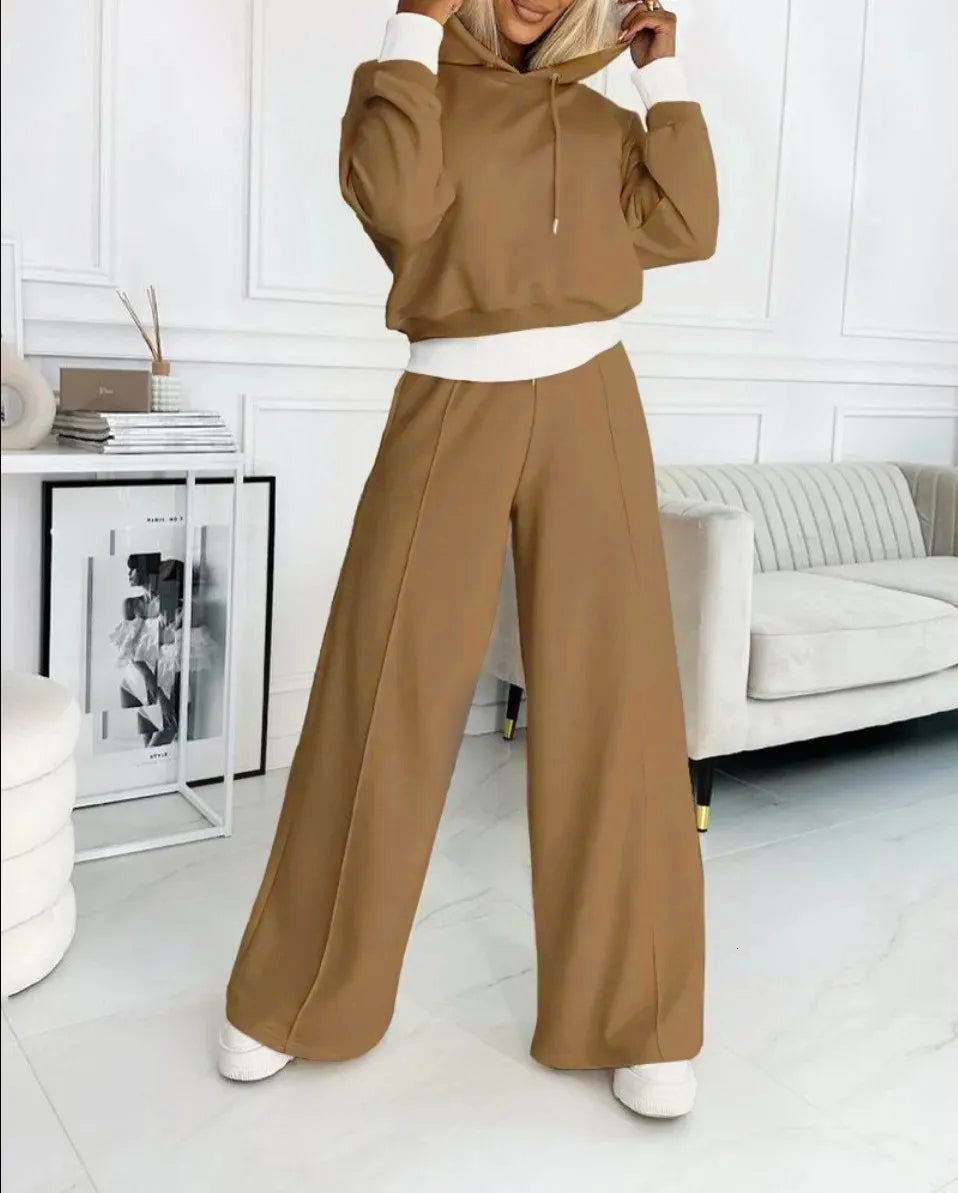 Aljean - Comfy Wide-Leg Set