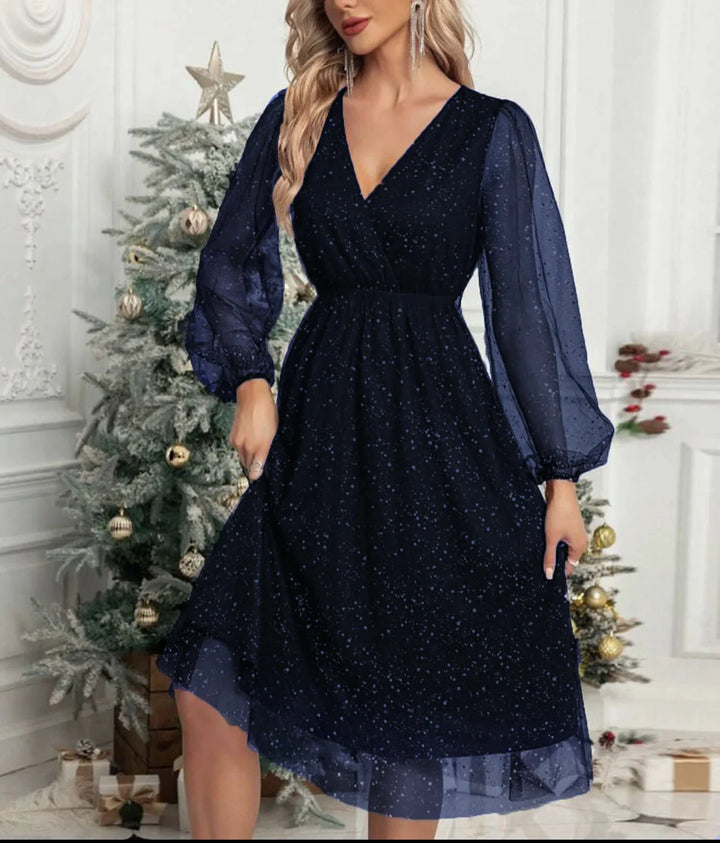 Celestine - Sparkling Holiday Midi Dress