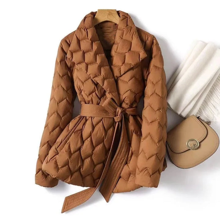 Elena - Quilted Belted Jacket
