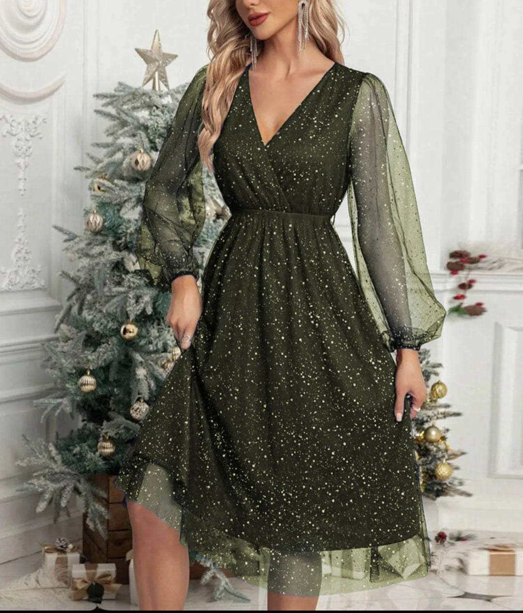 Celestine - Sparkling Holiday Midi Dress