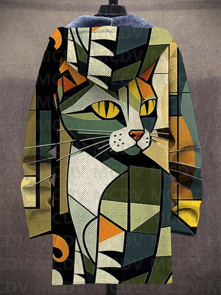 Rae - Geometric Cat Hoodie