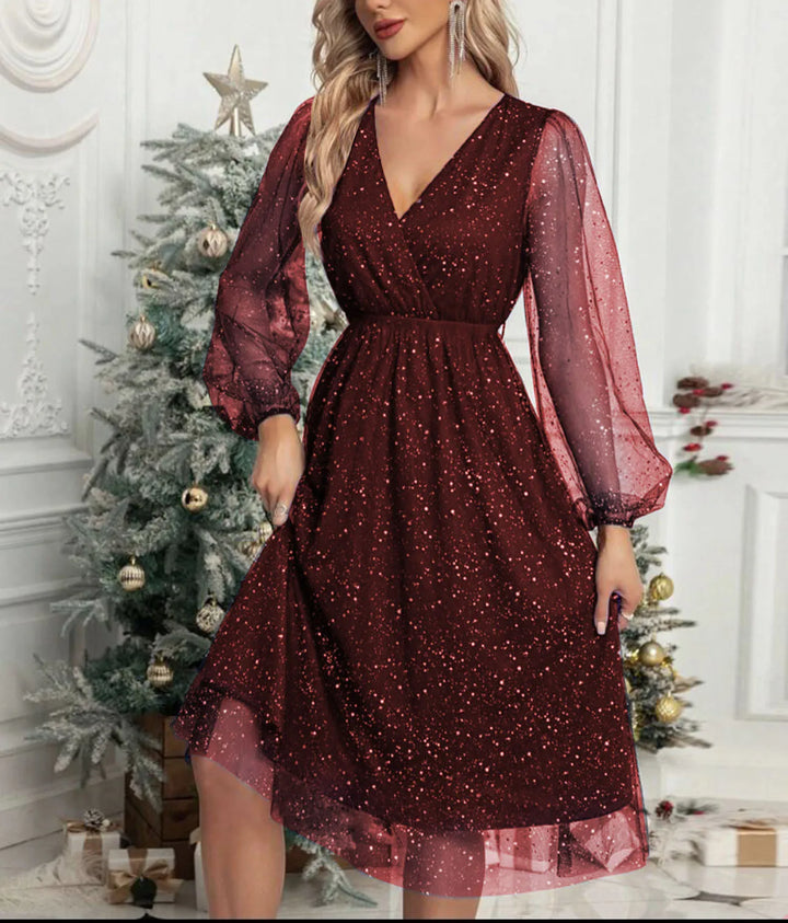 Celestine - Sparkling Holiday Midi Dress