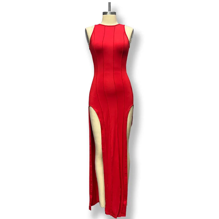 Adrianna - Bold Side-Slit Dress