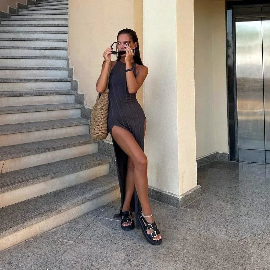 Adrianna - Bold Side-Slit Dress