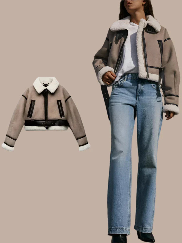 Kaiva - Sleek Shearling Jacket