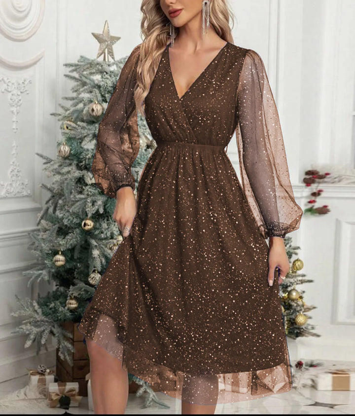 Celestine - Sparkling Holiday Midi Dress