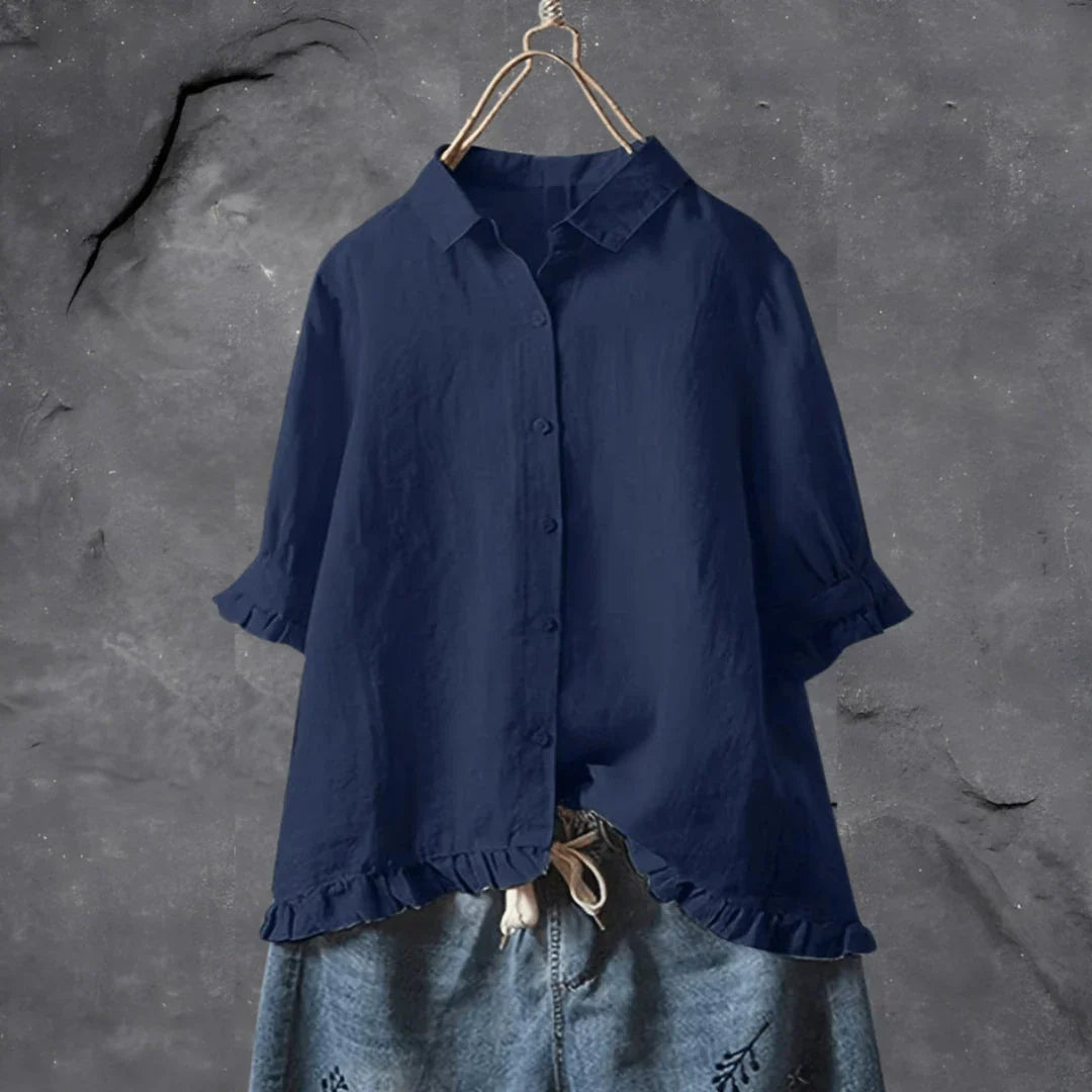 Viera - Pleated Detail Blouse