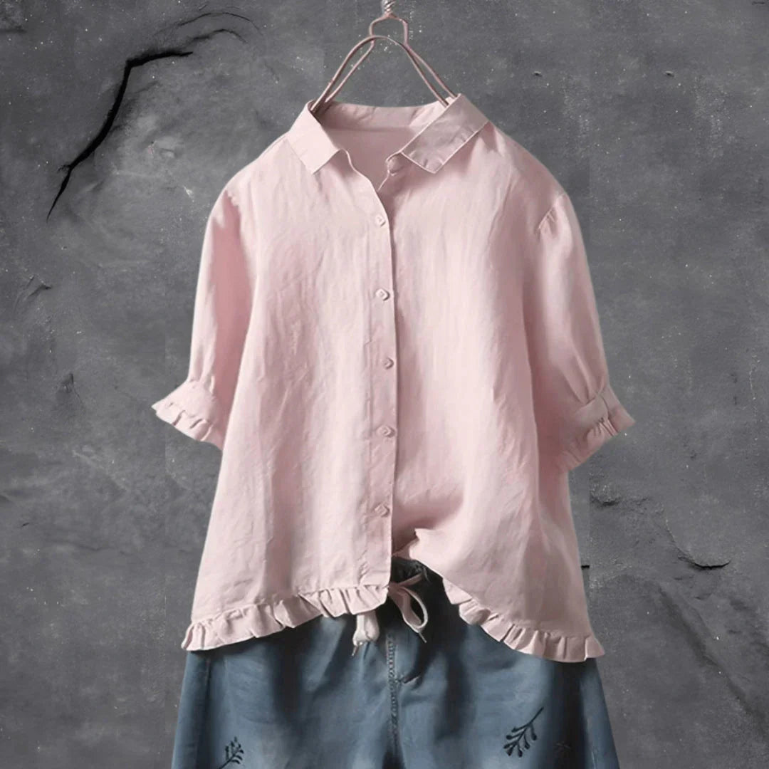 Viera - Pleated Detail Blouse