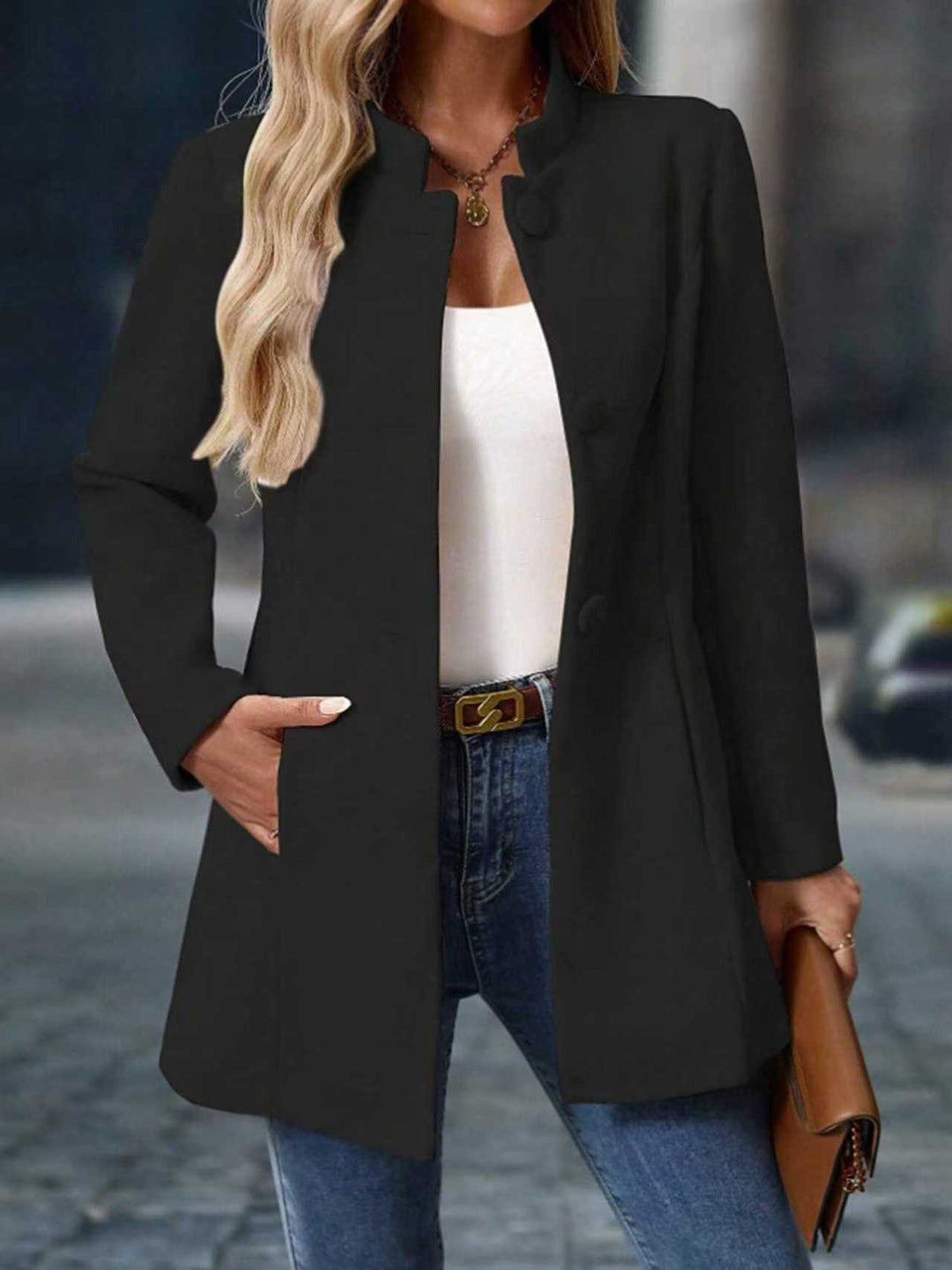 Clarissa - Polished Button Jacket
