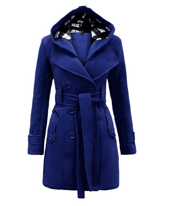 Melrose - Elegant Belted Hooded Coat