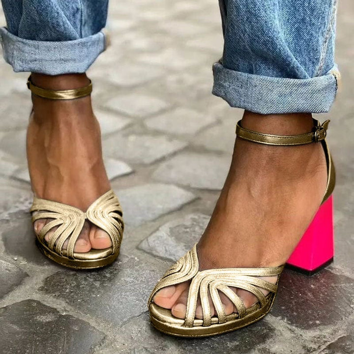 Zahra - Gilded Edge Heels