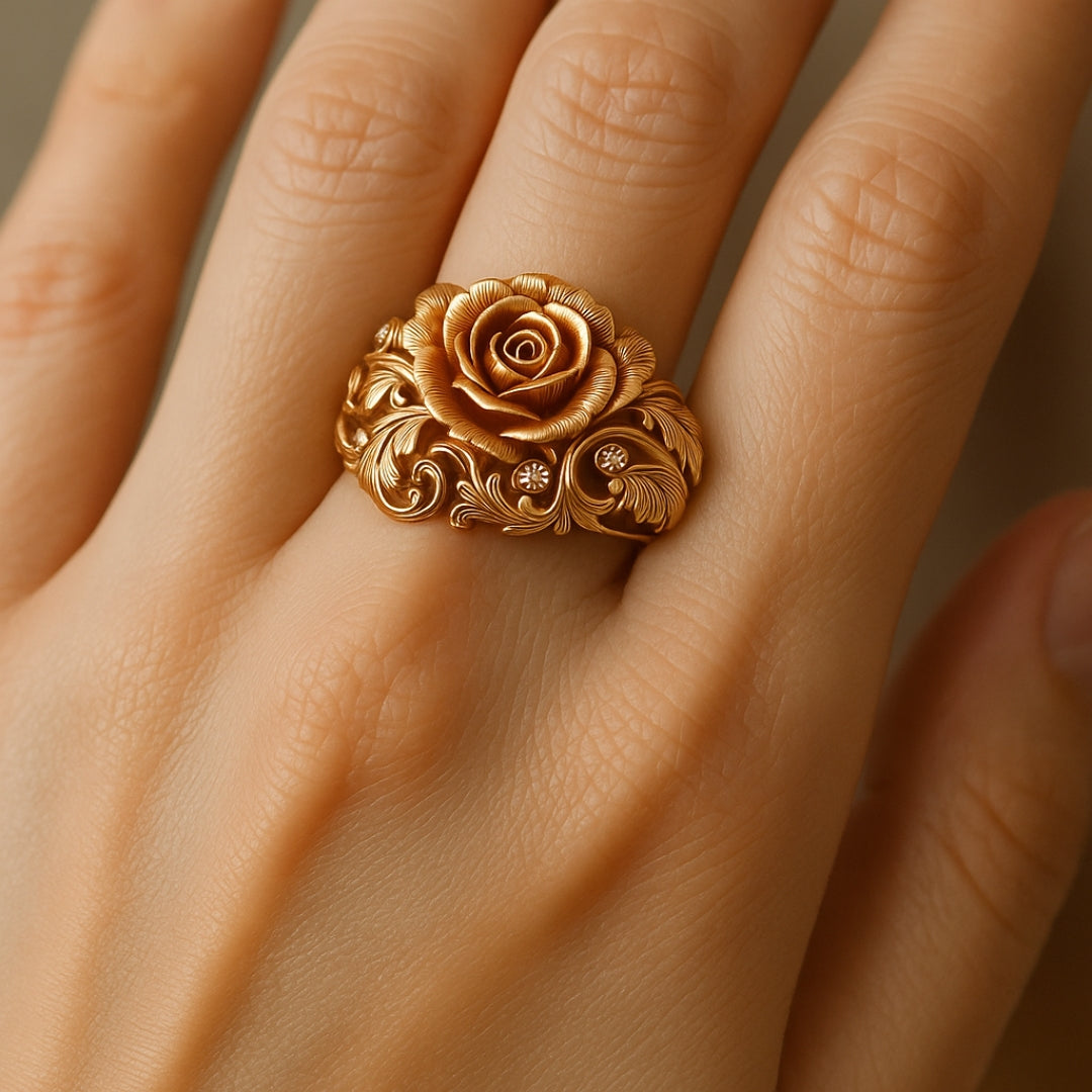 Kelsey - Golden Flower Ring