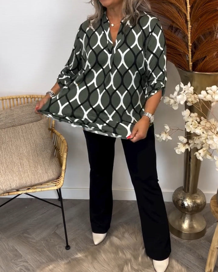 Oriana - Geometric Chic Blouse