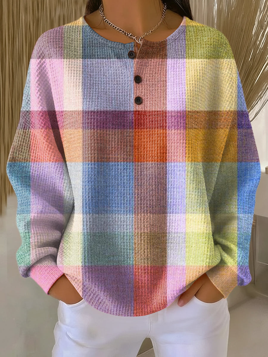 Jelian - Comfy Plaid Sweater