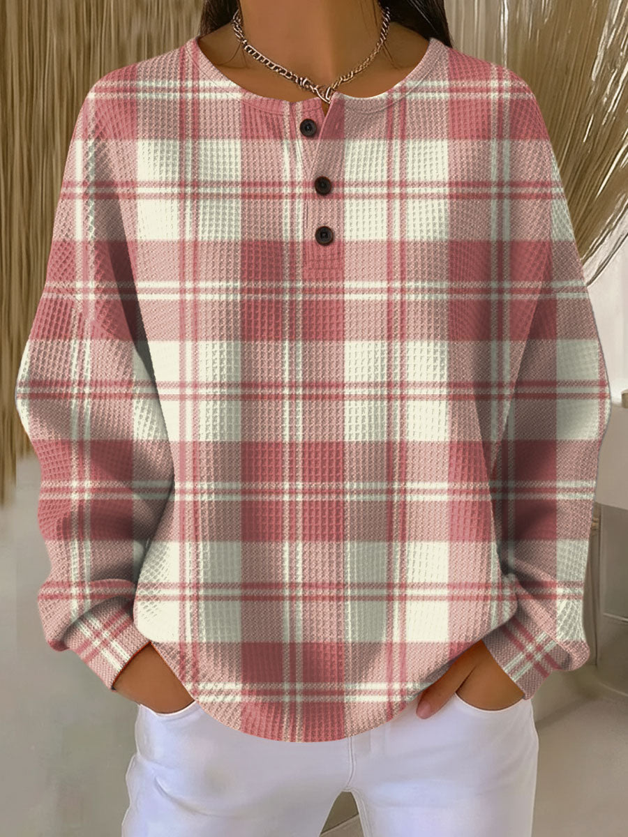 Loida - Plaid Printed Sweater
