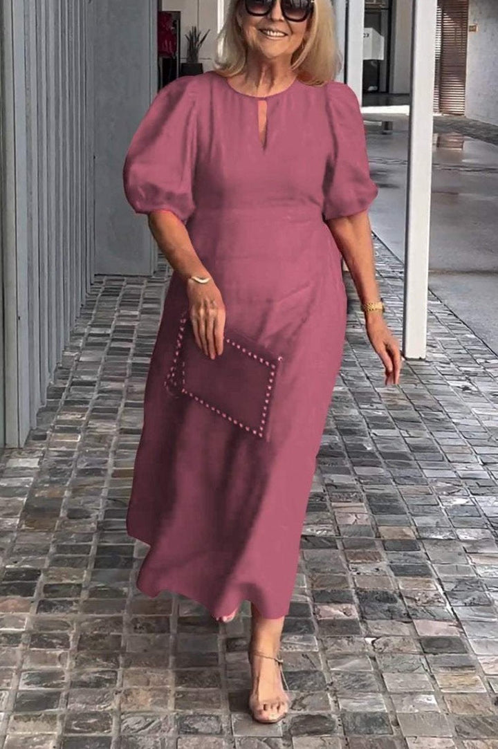 JULIANA - Elegant Puff-Sleeve Dress