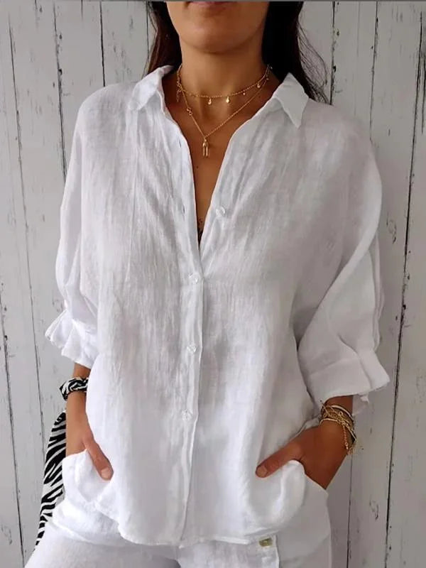 Vivelle - Casual Button-Up Top