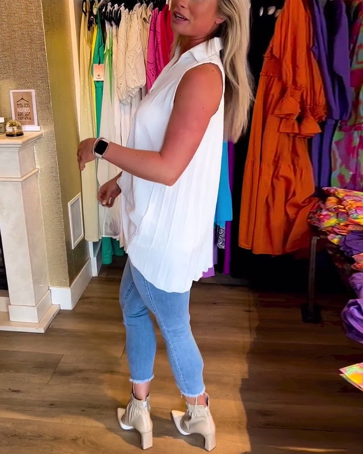 Calyx - Elegant V-neck Top