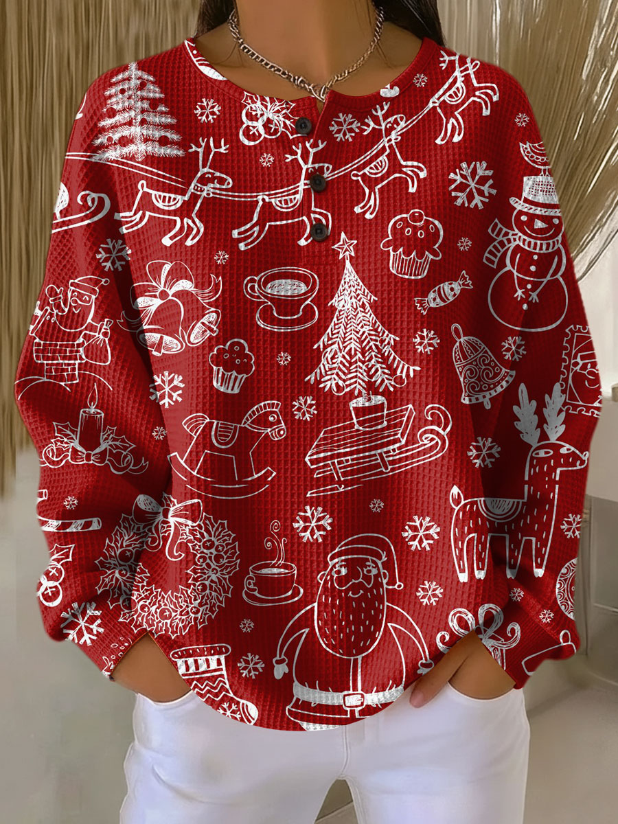 Clera - Holiday Printed Sweater