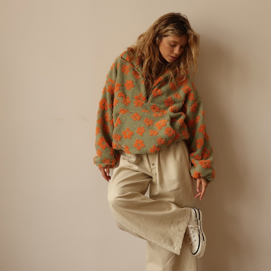 Esme - Fuzzy Floral Jacket