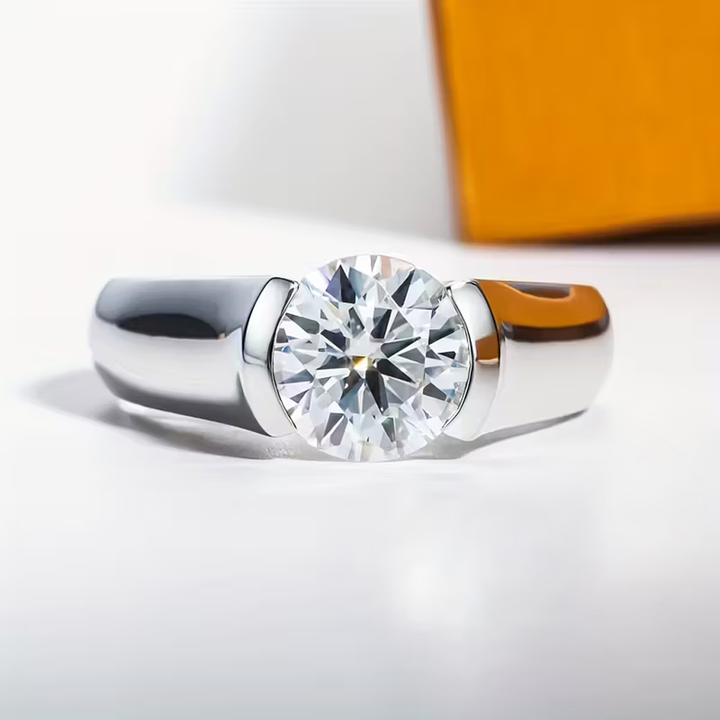 Sherly - Round Solitaire Gold Zirconia Ring