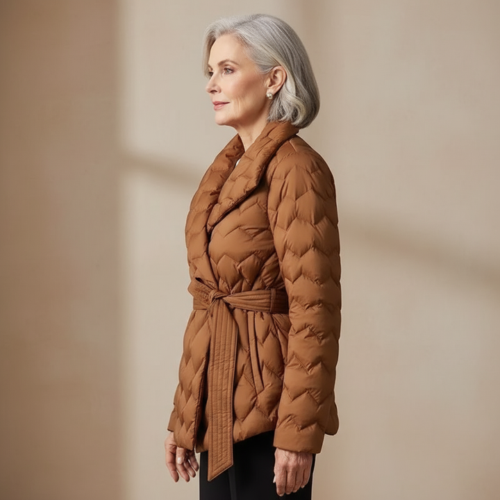 Elena - Quilted Belted Jacket
