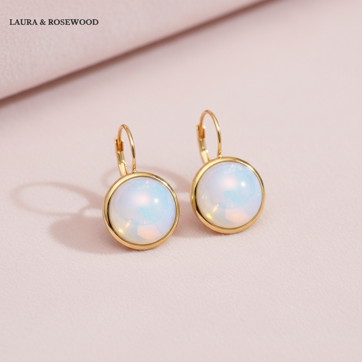 Celene - Opal Hoop Earrings