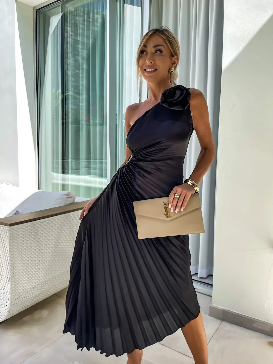 Marivelle - Pleated Glamour Dress