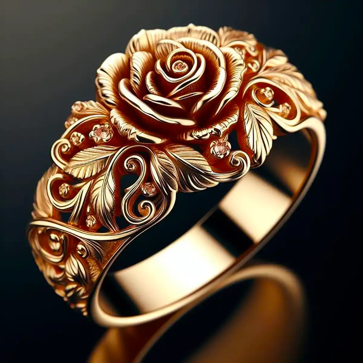 Kelsey - Golden Flower Ring