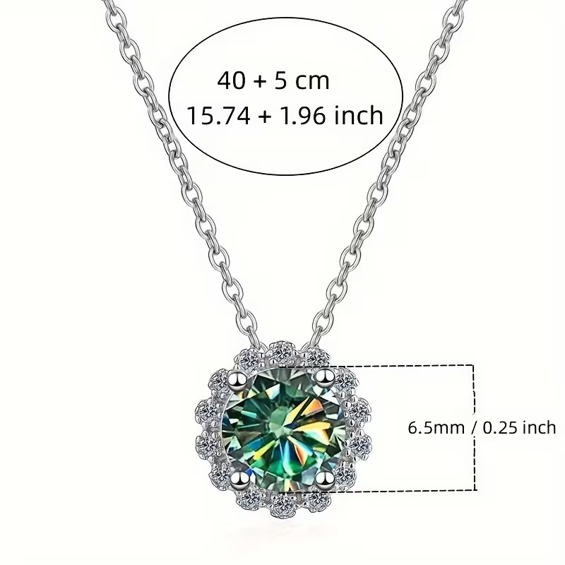 Zarla - Moss Agate Geometric Round Necklace