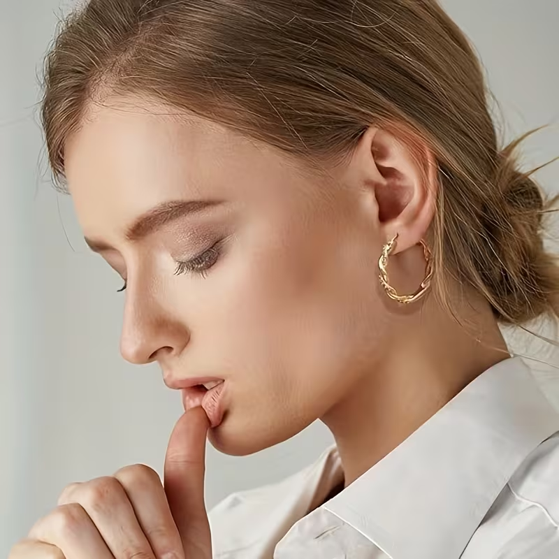 Kella - Twisted Crystal Hoop Earrings