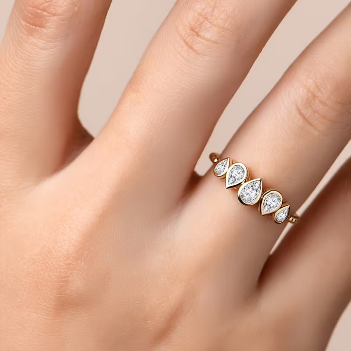 Raina - Crystal Teardrop Ring