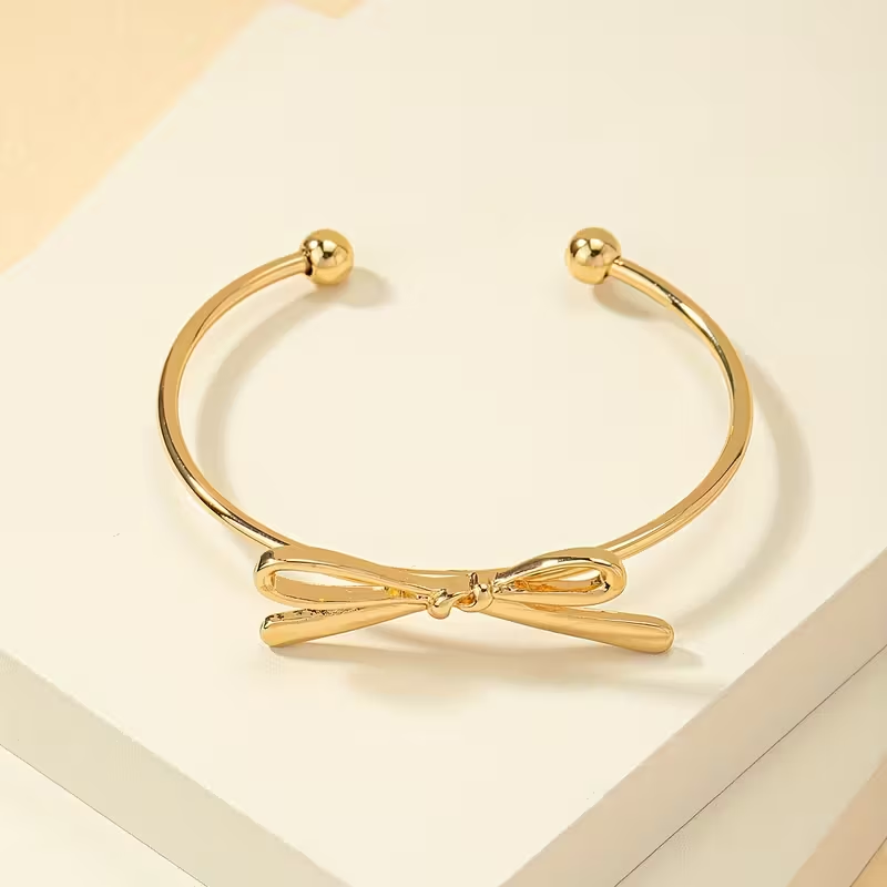 Hershey - Vintage Gold Bow Open Bracelet