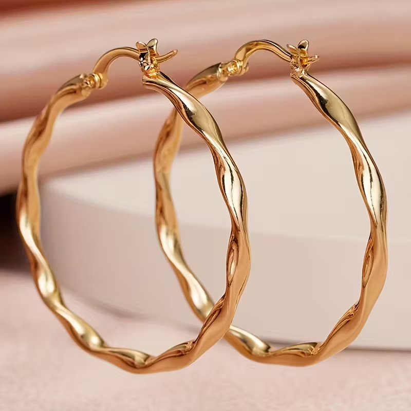 Quennie - Boho Twisted Hoop Earrings