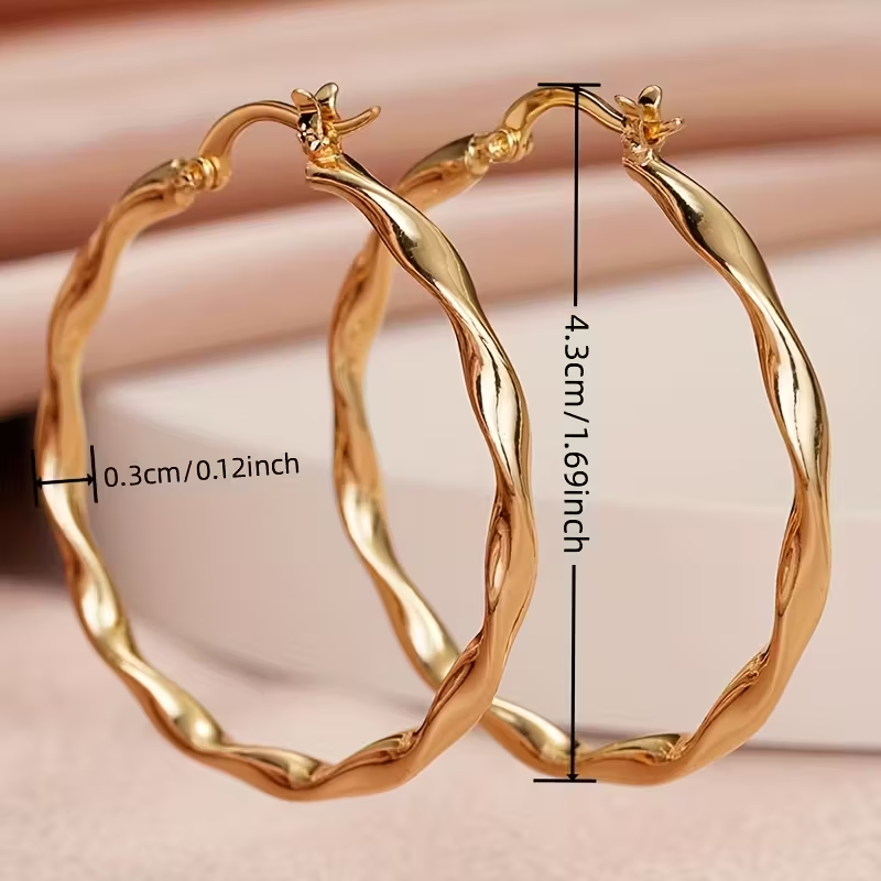 Quennie - Boho Twisted Hoop Earrings