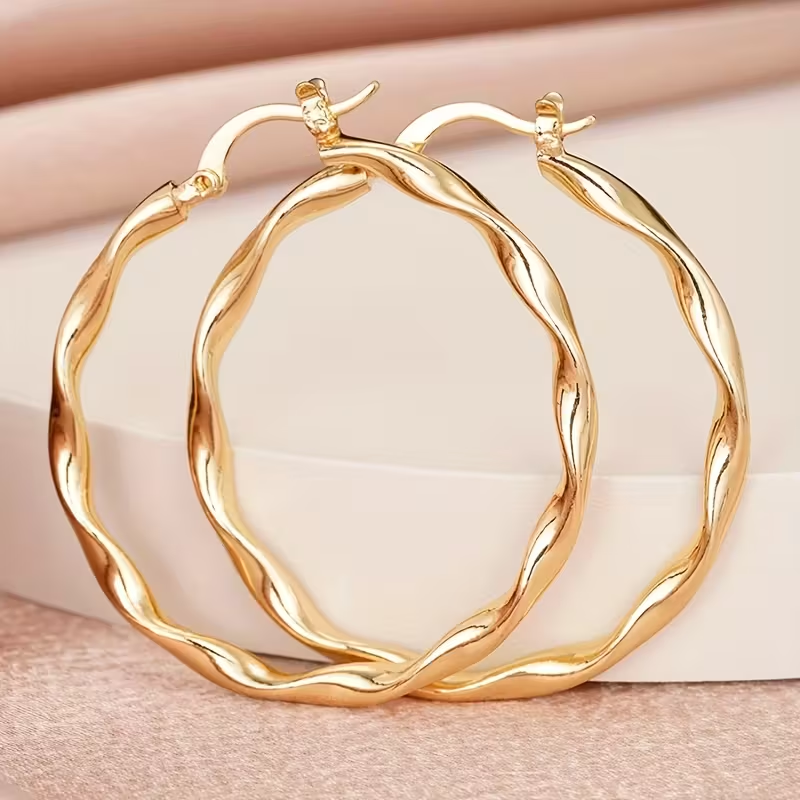 Quennie - Boho Twisted Hoop Earrings