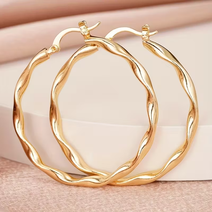 Quennie - Boho Twisted Hoop Earrings