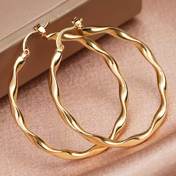 Quennie - Boho Twisted Hoop Earrings